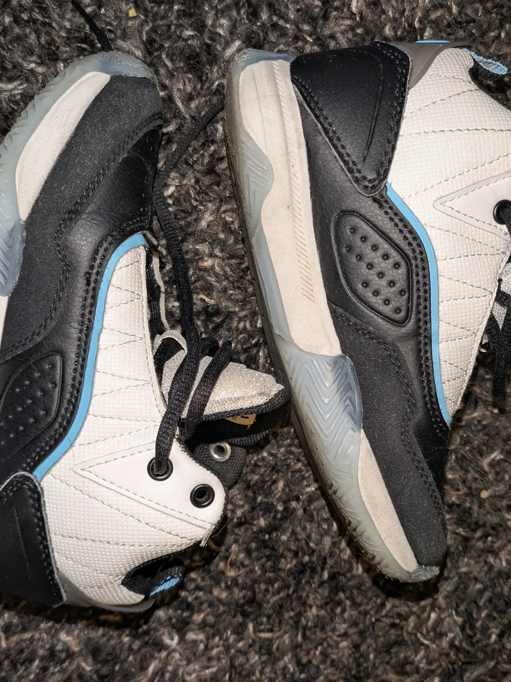 And1 Kids Black, White & Light Blue High-Top Sneakers - Youth Athletic Shoes